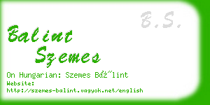 balint szemes business card